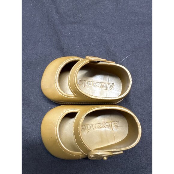 Vintage Madame Alexander Doll Shoes Brown Mary Jane Style - Picture 2 of 8